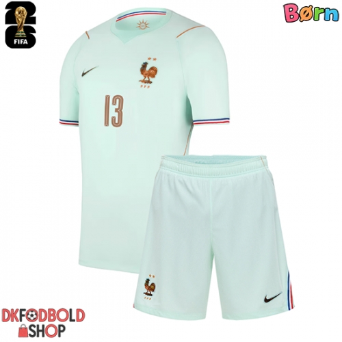 Frankrig Kante #13 Udebanesæt Børn VM 2026 Kort ærmer (+ korte bukser)